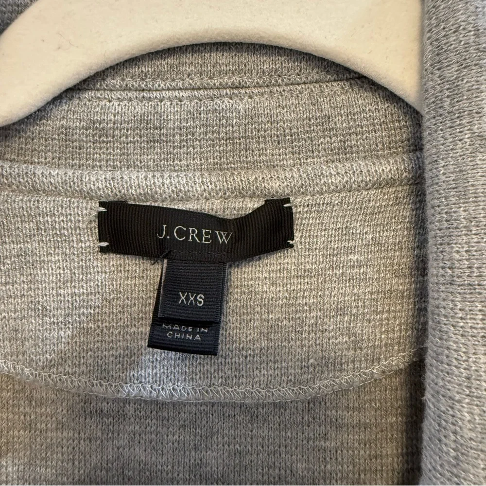 JCREW | Sophie open-front sweater-blazer grey w elbow pads